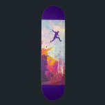 Parkour Urban Free Runing Freestyling Modern Art Old School Skateboard Bräda 21,6 Cm<br><div class="desc">En färgstark konstnärs intryck av att parkour utövas på en urbana bakgata.</div>