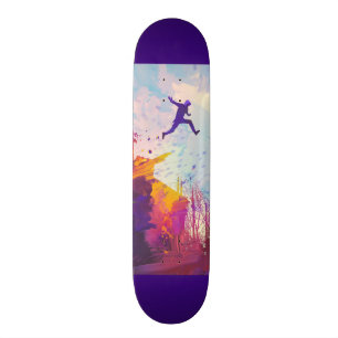Parkour Urban Free Runing Freestyling Modern Art Old School Skateboard Bräda 21,6 Cm