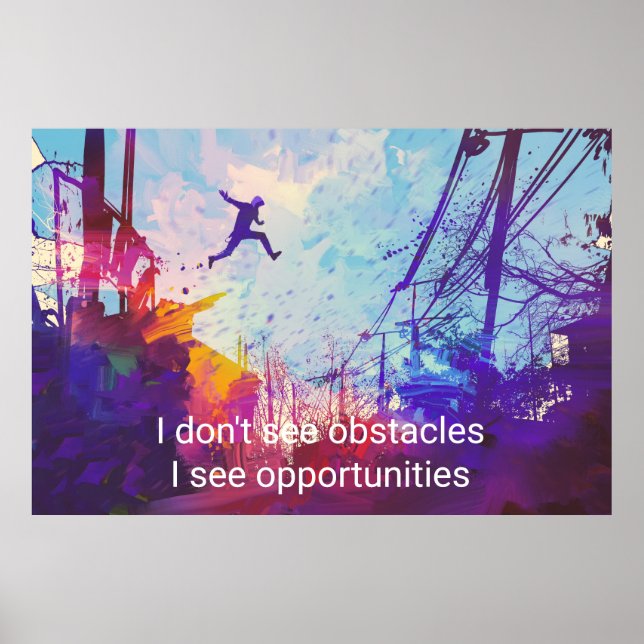 Parkour Urban Free Runing Freestyling Modern Art Poster (Framsidan)