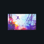 Parkour Urban Free Running Canvas Wall Art<br><div class="desc">En färgstark konstnärs intryck av att parkour utövas på en urbana bakgata. Designad för dig av Evco Studio.</div>
