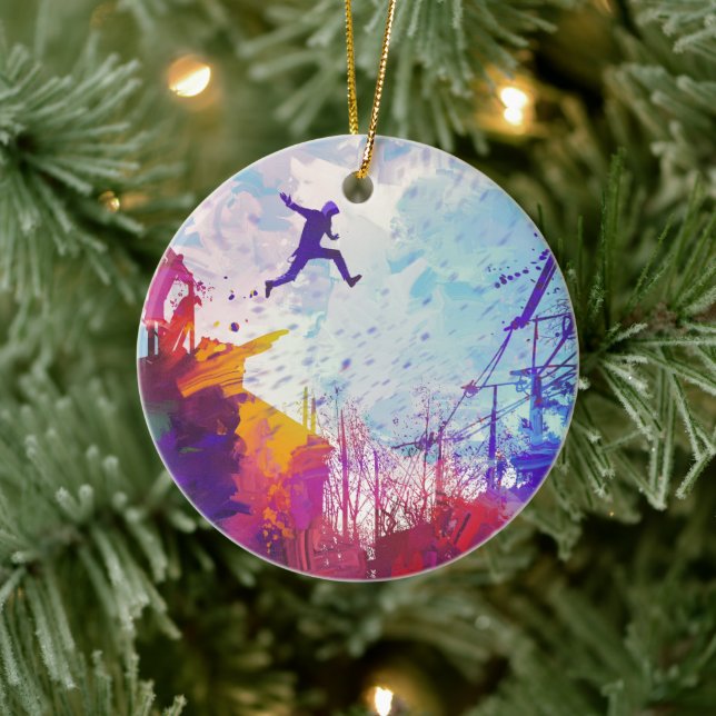 Parkour Urban Free Running Ceramic Dekoration (Träd)