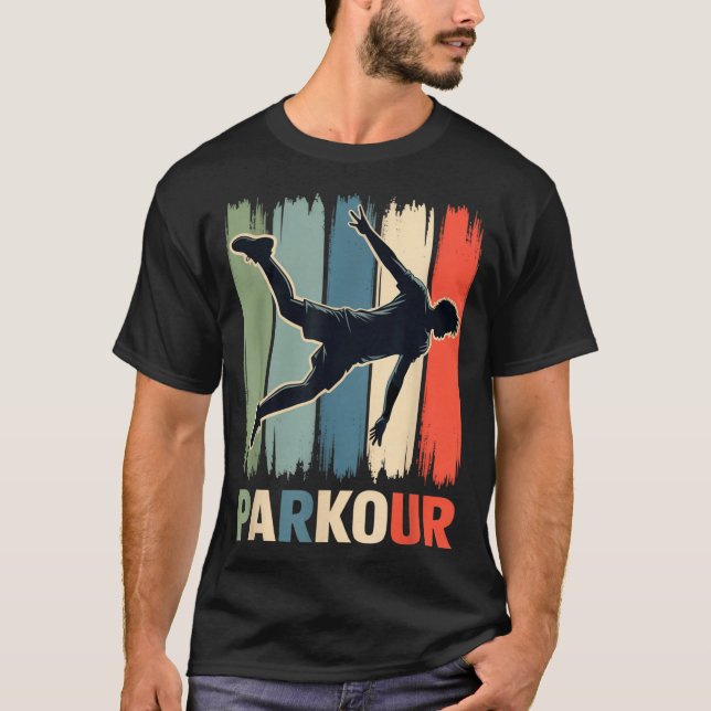 Parkour, Urban Gymnast, Traceur, Runner  T Shirt (Framsida)