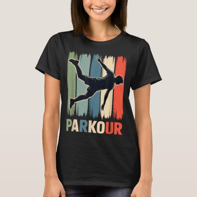 Parkour, Urban Gymnast, Traceur, Runner  T Shirt (Framsida)