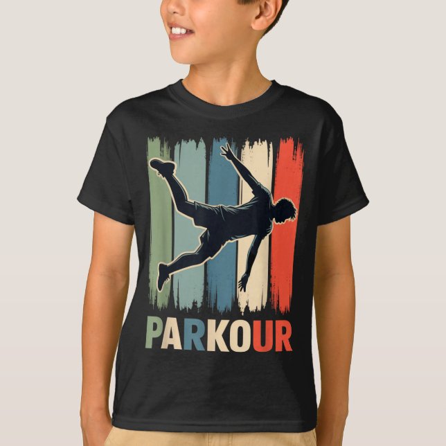 Parkour, Urban Gymnast, Traceur, Runner  T Shirt (Framsida)