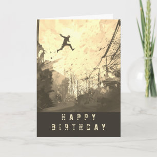 Parkour Urban obstacle Cours Modern Sepia Kort