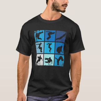 Parkour Vintage Urban Stil Distress Retro Silho T Shirt