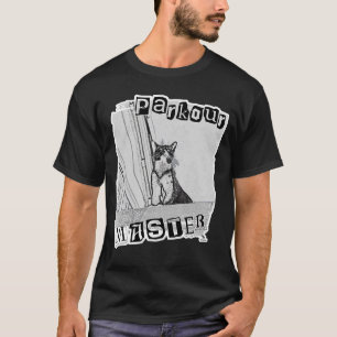 Parkourmästare Roligt Punk Kitty-design T Shirt