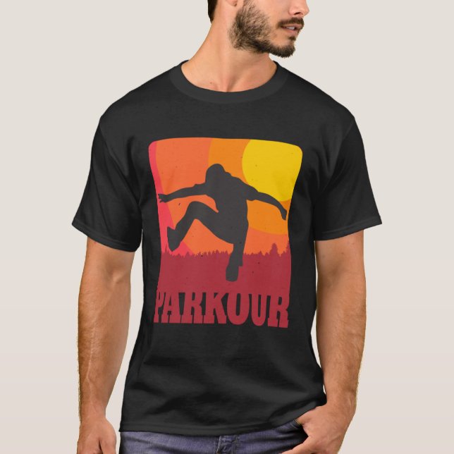 Parkours Urban Freerunning Retro Freerunner Street T Shirt (Framsida)
