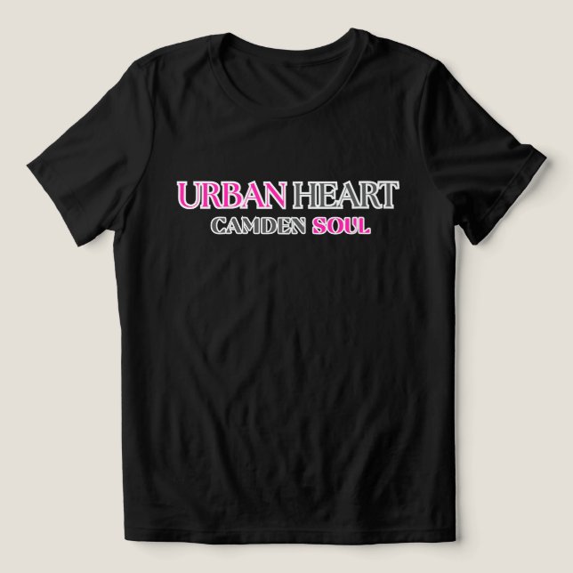 PARKSIDE PRIDE URBAN HEART Svart Rosa Dam T Shirt (Design Framsida)