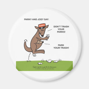 Parky & känguruunge magnet