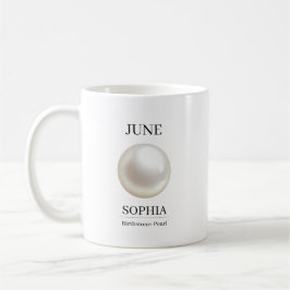 Pärla Födelsedags Namn Juni Födelsesten Kaffemugg