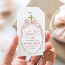Pärla Rosa Boho Första Nattvarden Tack
