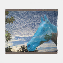 Pärlad häst och makrill himlar Fleece Blanket