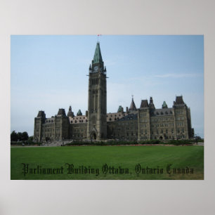 Parlament som bygger Ottawa, Ontario Kanada Poster