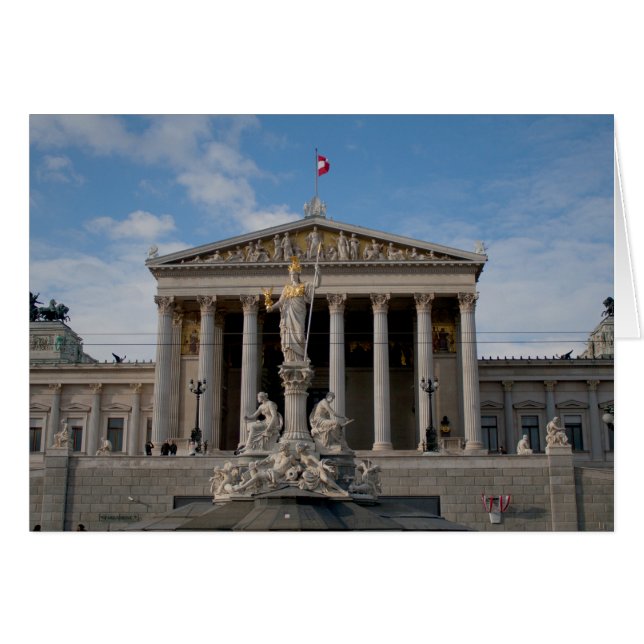Parlament, Wien Österreich Hälsningskort (Framsidan Horizontal)