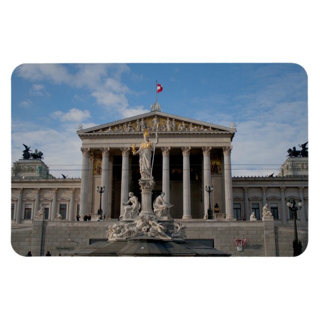 Parlament, Wien Österreich Magnet (Horisontell)