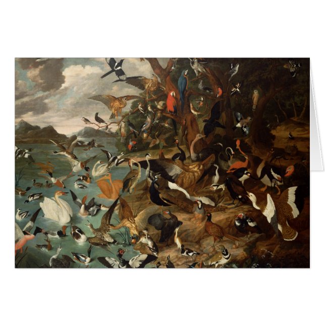 Parlamentet av fåglar hälsningskort (Framsidan Horizontal)