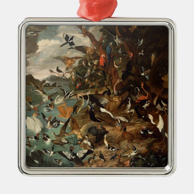 Parlamentet av fåglar julgransprydnad metall (Framsidan)