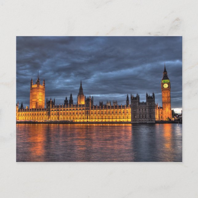 Parlamentet/Big Ben, London UK Vykort (Framsida)