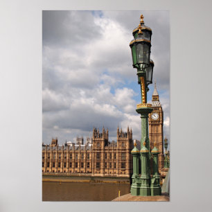 Parlamentet och Big Ben i London poster