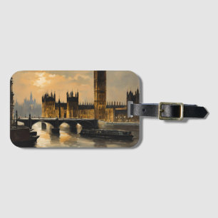 Parlamentet Thames River Big Ben London Travel Bagagebricka