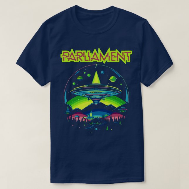 Parlamentets Funkadelic Retro Mothership Sten Funk T Shirt (Design framsida)