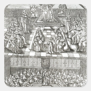 Parlamentets hus 1640 fyrkantigt klistermärke