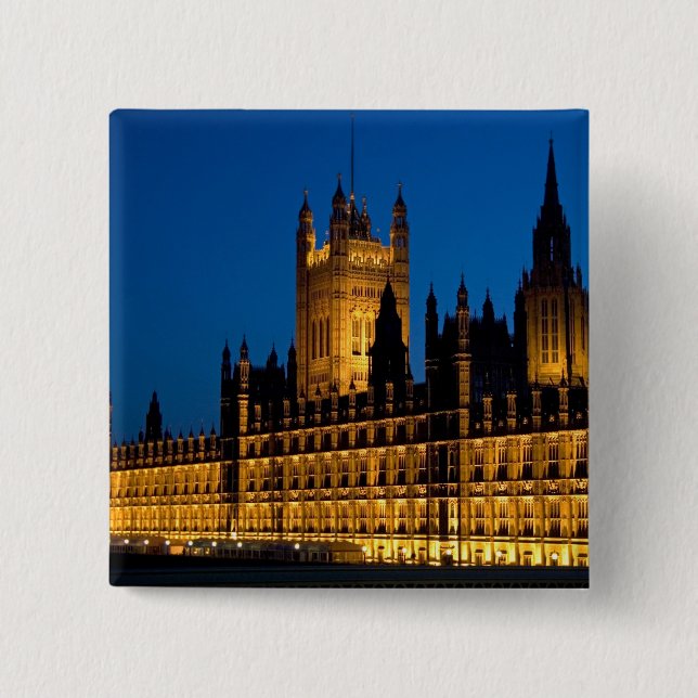 Parlamentets hus nattetid i staden knapp (Framsida)