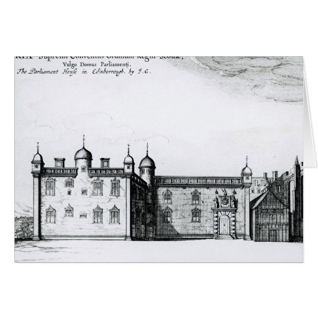 Parlamenthuset i Edinburgh Hälsningskort (Framsidan Horizontal)