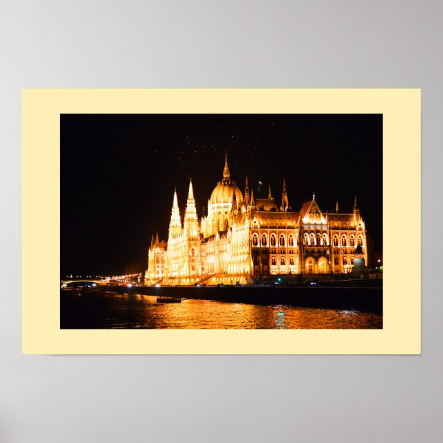 Parlamentsbyggnad i Budapest Poster (Framsidan)