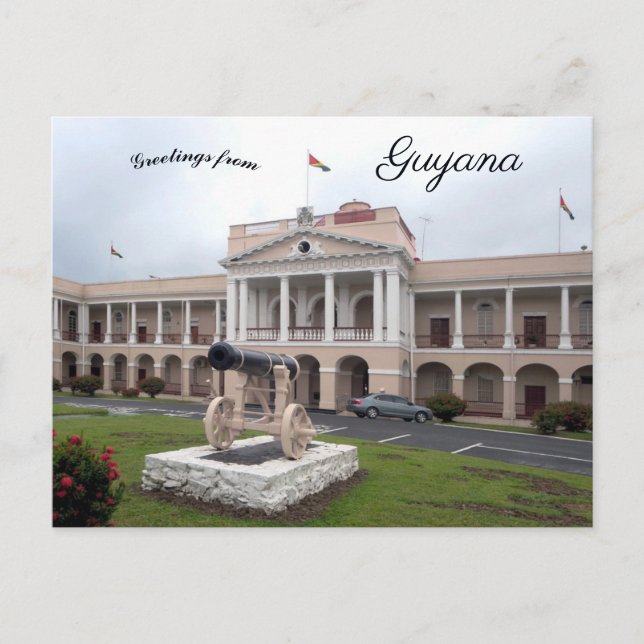 Parlamentsbyggnaden i Georgetown Guyana Vykort (Framsida)