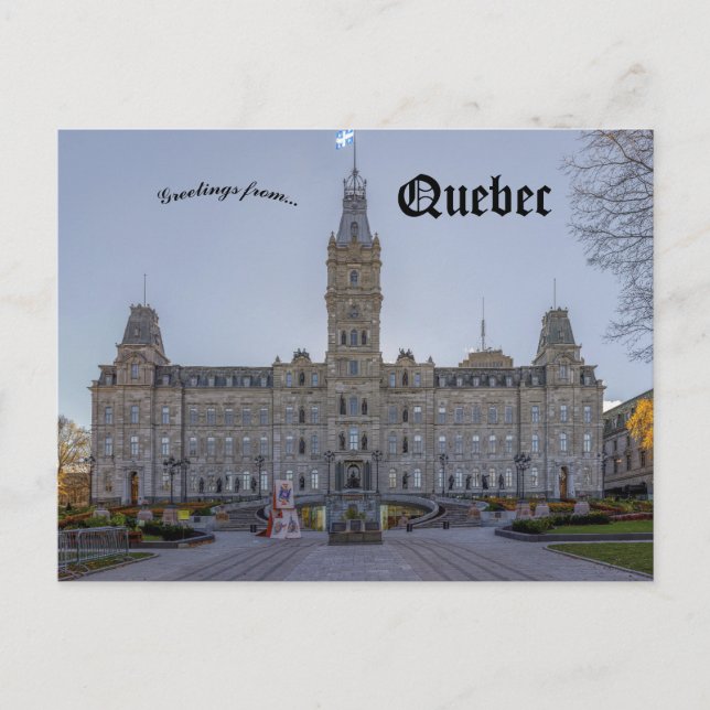Parlamentsbyggnaden i Quebec i Quebec Kanada Vykort (Framsida)