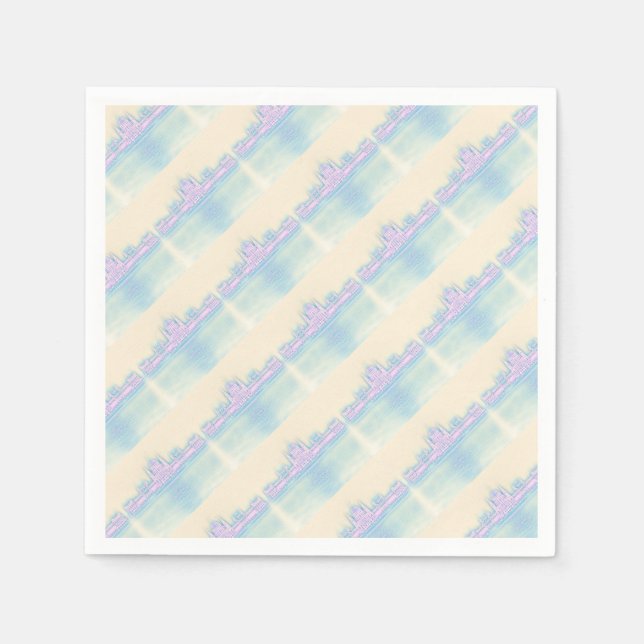 Parlamentsbyggnaden Ungern Budapest Pappersservett (Framsidan)