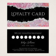 Pärlande förmånskort för rosa glitter