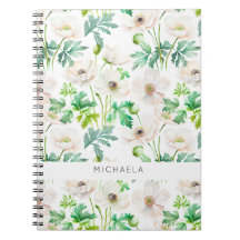 Pärlande vita anemonblommor på grädde