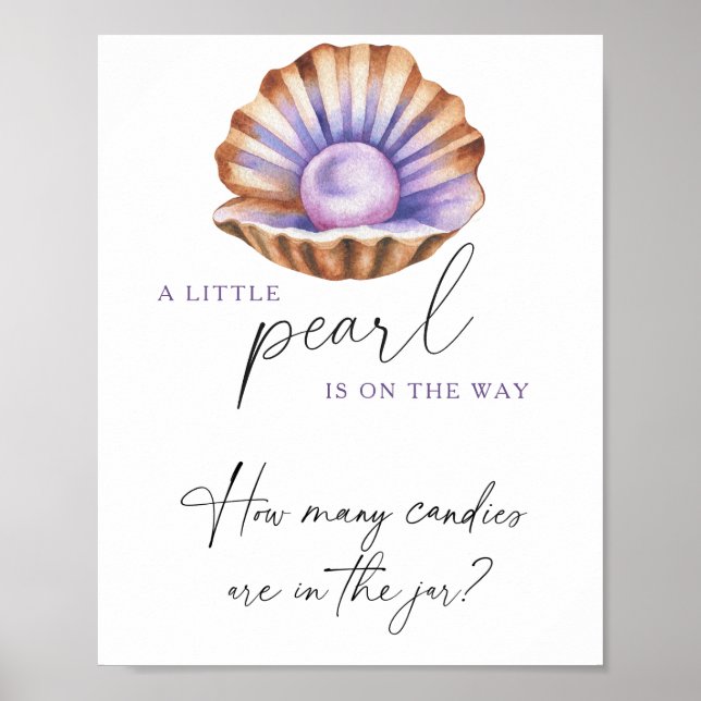 Pärlbabydusch Gissa hur många kaniner det finns Poster (Framsidan)