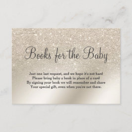 Pärlelfenben glitter ombre tar med sig en bok-baby tilläggskort