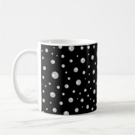 Pärlemor Mönster på Svart Bakgrund Kaffemugg