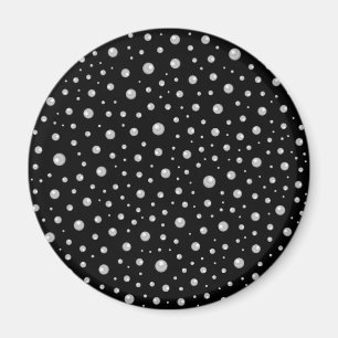 Pärlemor Mönster på Svart Bakgrund Magnet