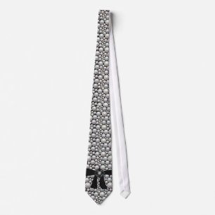 Pärlemorfärg band- & RhinestonenackeTie Slips