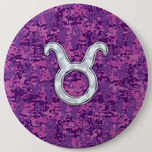 Pärlemorfärg lik OxenZodiac undertecknar på ros Knapp