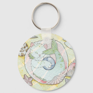 Pärlemorfärg Mercat keychain Nyckelring