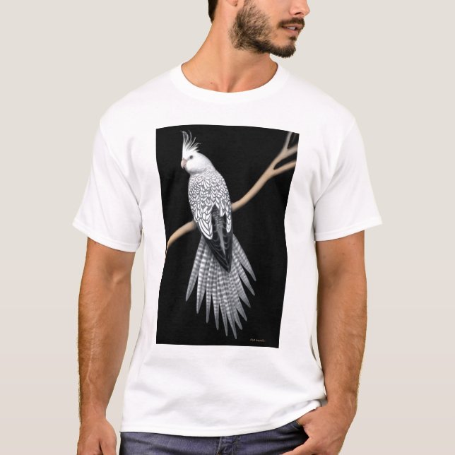 Pärlemorfärg Pied CockatielpapegojaT-tröja T Shirt (Framsida)