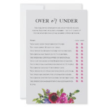 Pärlemorgrå Blommig Akvarellspel Över eller Under 