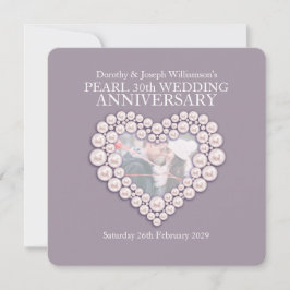 Pärlemors bröllopsdag 30 år foto inbjudan