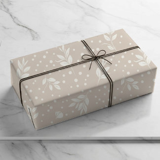 Pärlemorvit på mjuk beige ins包装papper presentpapper