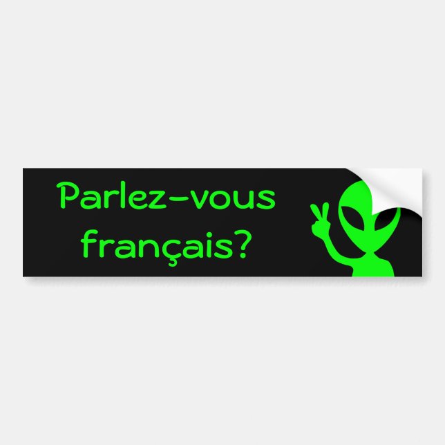 Parlez-vous francais? Bumper Sticker Bildekal (Framsidan)