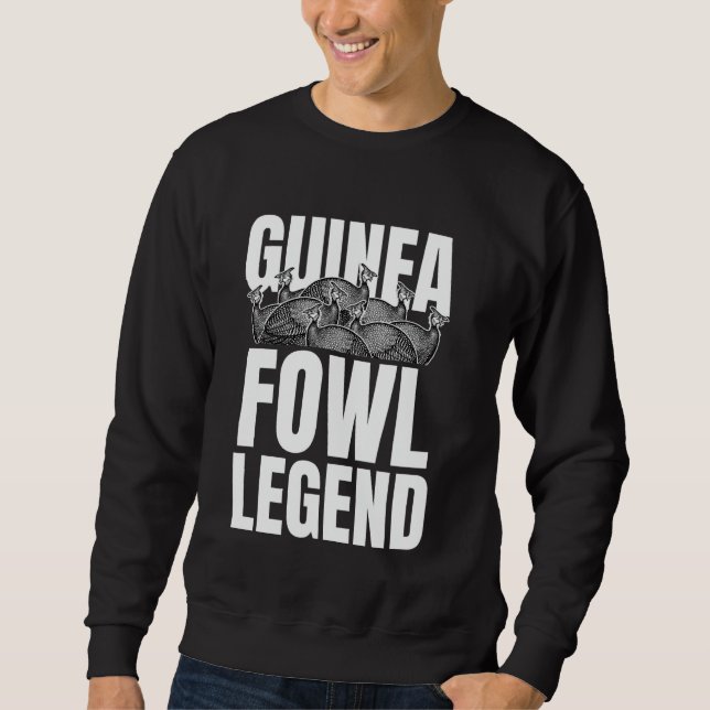 Pärlhöna Kyckling Fågel Legend Lång Ärmad Tröja (Framsida)