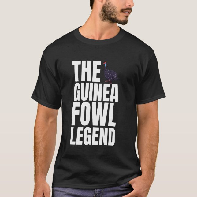 Pärlhöns Kyckling Fågel Legend T Shirt (Framsida)