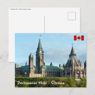 Parliament Hill i Ottawa - Ontario, Kanada Vykort